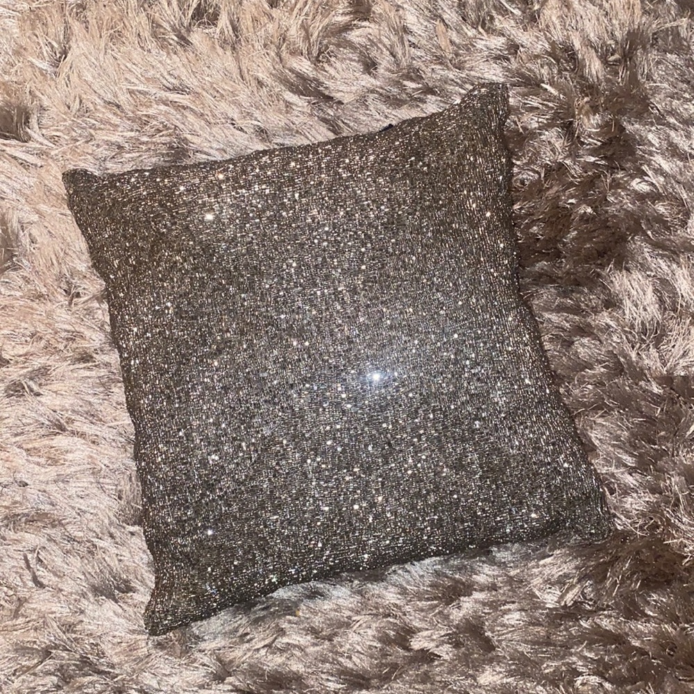 Sparkle decorative square throw pillow